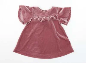 NEXT Girls Pink Cotton Blend T-Shirt Dress Size 3-6 Months - Picture 1 of 12
