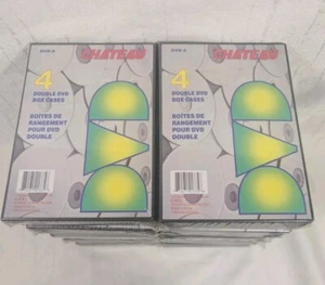 40 Negro 14mm Doble CD DVD R Película Caja Almacenamiento Estuche Sellado Repuesto - Imagen 1 de 6