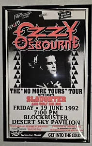 Ozzy Osbourne 1992 No More Tears Tour Concert Poster 11 X 17 Framed - Picture 1 of 2