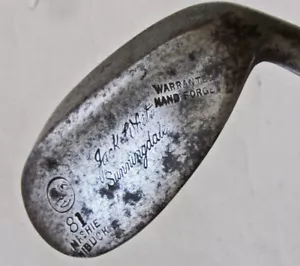 Club de Hierro Niblick Mashie Niblick de Colección Nogal, 36"L, alrededor de 1915 - Imagen 1 de 10