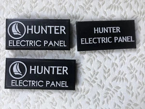 Boat Hunter Legend Electric Panel Watch Logo Plaque Substitute Sailboat 1980 90 - Picture 1 of 12