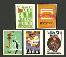 Music Festival Mini Poster Scarce 1972 Italian Panini Pop Rock Stickers LOT A