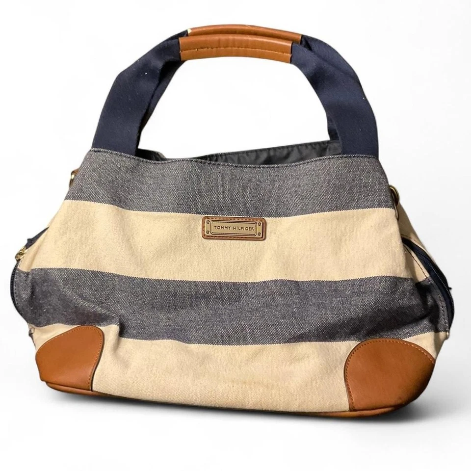 Bolso de hombro Tommy Hilfiger de lona a rayas Foto 1 de 2