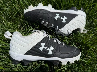 Under Armour Baseball Cleats 3022072-001 Sz 3.5Y Black White Softball Boys Girls - Image 1 of 4