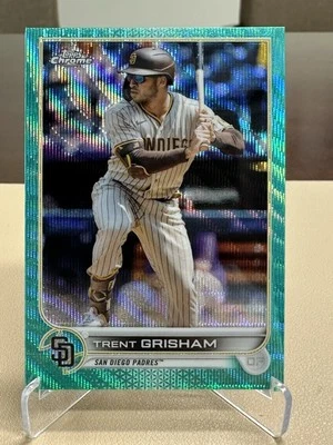 2022 Topps Chrome - Trent Grisham #175 Aqua Wave Refractor /199 - Image 1 of 2