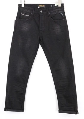 Replay Grover Men's Jeans W30/L30 Black Straight Selvedge Stretch - Image 1 of 4