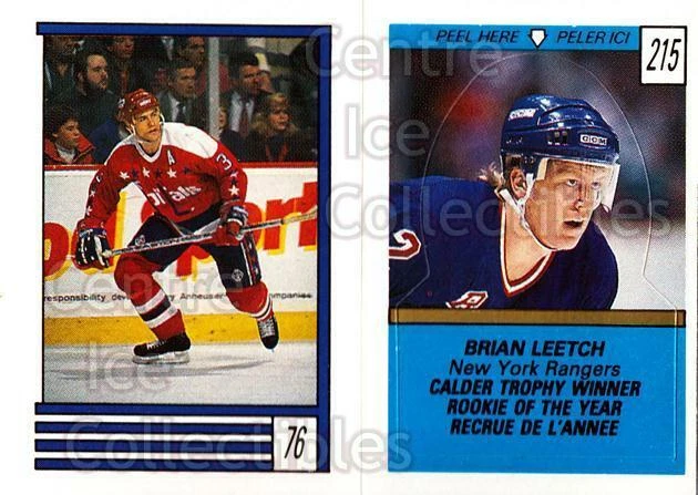 1989-90 O-Pee-Chee Stickers #076-215 Scott Stevens, Brian Leetch, Mike Vernon - Image 1 of 1