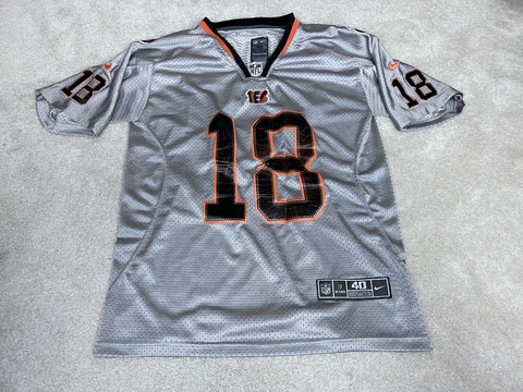 A.J Green Cincinnati Bengals Jersey Mens 40 Gray Nike Swoosh NFL Football Cover