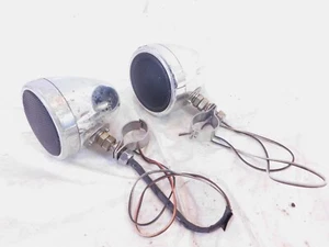 Harley Davidson Road King Softail Dyna Sportster 1" Handlebar Mounted Speakers - Picture 1 of 12