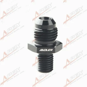 -6 AN AN6 6AN Male To M10x1.5 Metric Aluminum Straight Fitting Adapter Black - Picture 1 of 5