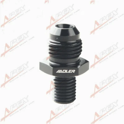 -6 AN AN6 6AN Male To M10x1.5 Metric Aluminum Straight Fitting Adapter Black - Image 1 of 4