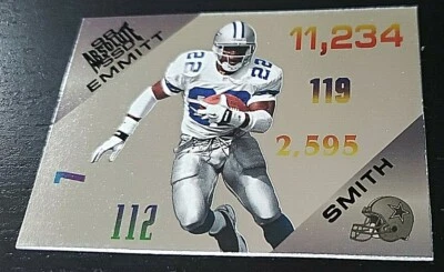 1998 Absolute   Statistically Speaking   #18 Emmitt Smith  Team: Dallas Cowboys  - Image 1 of 4