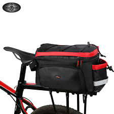 TOURBON Cycling Trunk Bag Bicycle Rear Rack Case Bike Bag Travel Hiking in Red