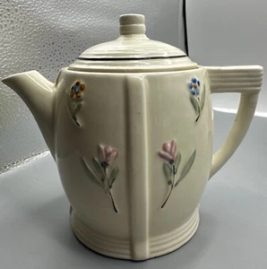 Restaurant Ware Coffee Tea Pot Single Serve Vitreous Pottery Hand Decorated - Picture 1 of 8