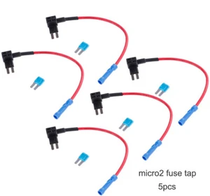 5PCS Micro2 Fuse Tap Mini Fuse Holder ADD-A-CIRCUIT Blade ATR 15A fuse 16 AWG - Picture 1 of 10