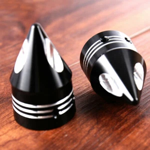 2 Thick Cut Front Axle Cap Nut Cover For Harley Street Glide Softail Fatboy Dyna - Imagen 1 de 11