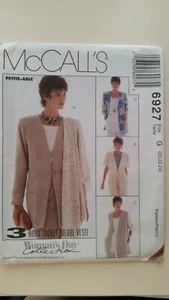 1994 McCalls 6927 Size 20 22 24 Plus Size Jackets Scarf Womens Day  uncut - Picture 1 of 3