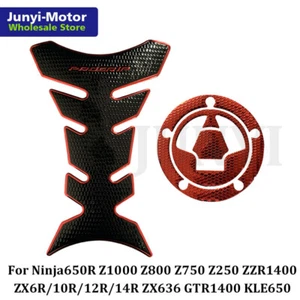 Red Fuel Tank Pad Gas Cap Cover Stickers Protector For Z750 Z800 Z1000 - Picture 1 of 4