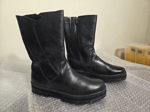 Salamander Winter Boots Womens Size 11 Black Leather Ankle Boot NEW ECHT LEDER - Picture 1 of 9