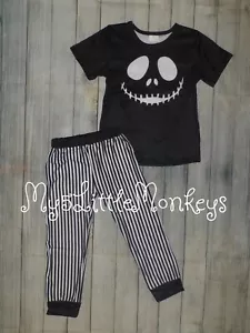 NEW Jack Skellington Boys Boutique Nightmare Before Christmas Outfit Set - Picture 1 of 2