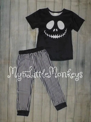 NEW Jack Skellington Boys Boutique Nightmare Before Christmas Outfit Set - Image 1 of 2
