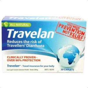 Travelan - 30 Caplets Prevents Traveler's Diarrhoea & Bali Belly Sickness - Picture 1 of 1