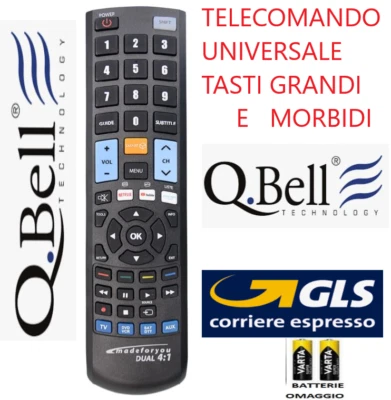 TELECOMANDO UNIVERSALE  QBELL; CLICCA SUL TUO MODELLO LO RICEVERAI GIA' PRONTO  - Immagine 1 di 4