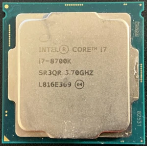 Intel Core i7-8700K 3.7GHz 6-Core 12-Thread CPU Processor – LGA1151 - Picture 1 of 1