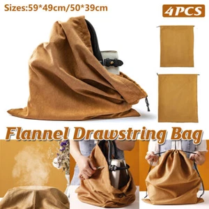4PCS Dust Bags Suede Dust Bag Set Drawstring Storage Bags for Handbag Protection - Picture 1 of 13
