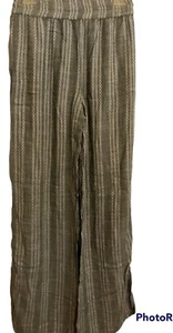 Pantalones de mujer gris enebro azul argyle cintura elástica 100 % rayón talla XS - Imagen 1 de 6