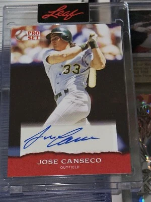 JOSE CANSECO 2022 Leaf Pro Set Sports AUTOGRAPH ENCASED ATHLETICS YANKEES - Image 1 of 2