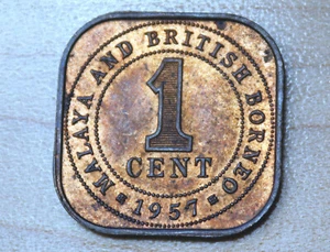 1957 Malaya & British Borneo 1 Cent - Picture 1 of 2