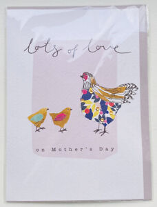Lot's of Love on Mother's Day Greetings Card Hen & Chicks, New with Envelope