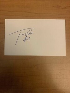 TONY KUHN - SOCCER - AUTOGRAPH SIGNED - INDEX CARD - AUTHENTIC- B6816
