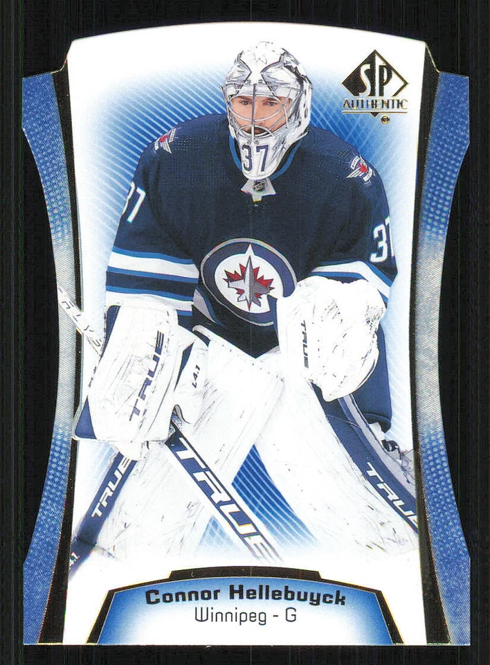2021-22 SP Authentic Die Cuts Blue #DC13 Connor Hellebuyck - Image 1 of 2