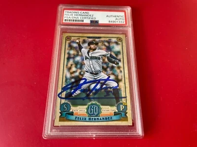 Felix Hernandez Mariners 2019 Topps Gypsy Queen Card Signed Auto PSA/DNA Slabbed - Image 1 of 2