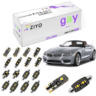 Kit de luces interiores LED blancas de lujo de 9 piezas para BMW Z4 E89 equipamiento 2009-2016 Foto 1 de 4