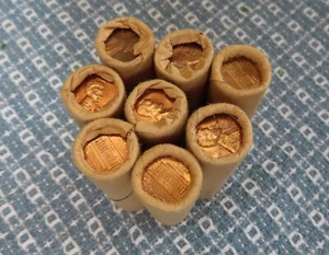 1963 ** Originale Bank Wrapped ** Rotolo di centesimi Lincoln non circolato - OBW Penny's - Foto 1 di 10