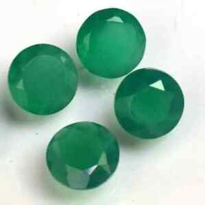 [WHOLESALE] 8X8 MM NATURAL GREEN ONYX FACETED ROUND SHAPE LOOSE GEMSTONE