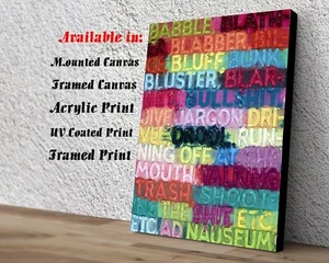 Mel Bochner - Babble Art | Mounted Canvas | Framed | Poster |Acrylic - Picture 1 of 9