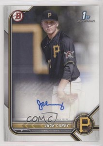 2022 Bowman Paper Prospect Auto Jack Carey #PPA-JC Auto
