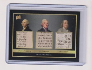 2024 PIECES OF THE PAST DUAL TRIPLE RELIC WASHINGTON - JEFFERSON - FRANKLIN - Picture 1 of 1