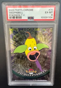 2000 Topps Chrome Pokemon HOLO #70 WEEPINBELL PSA 6 EX-MT - Picture 1 of 3