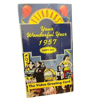 Your Wonderful Year 1957 Happy 40th VHS Tape 1997 Flikbaks Video Greeting Card - Image 1 of 2
