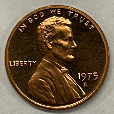 1975 S Proof Lincoln Cent From Proof Set With Free Shipping - Image 1 of 2