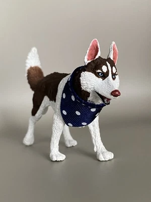 OOAK Custom Schleich Husky Dog PVC Plastic Toy Animal Figure - Image 1 of 4