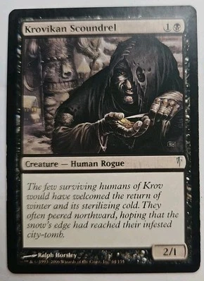 MTG Magic The Gathering Card Krovikan Scoundrel Creature Human Rogue Black - Image 1 of 2