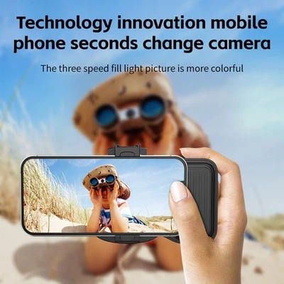 Smartphone Photography Shutter Grip with Wireless Remote and Fill Light - Image 1 of 4
