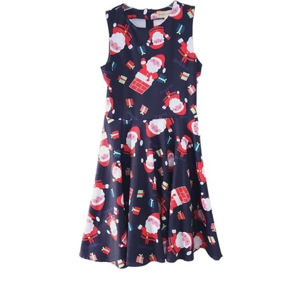 Kate Kasin Santa Christmas Dress Size 11-12, Sleeveless, Fit and Flare - Image 1 of 4