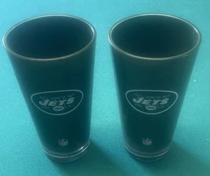 New York Jets NFL Plastic 16oz Drinking Glasses (Set of 2) Brand New Never Used! - Picture 1 of 4